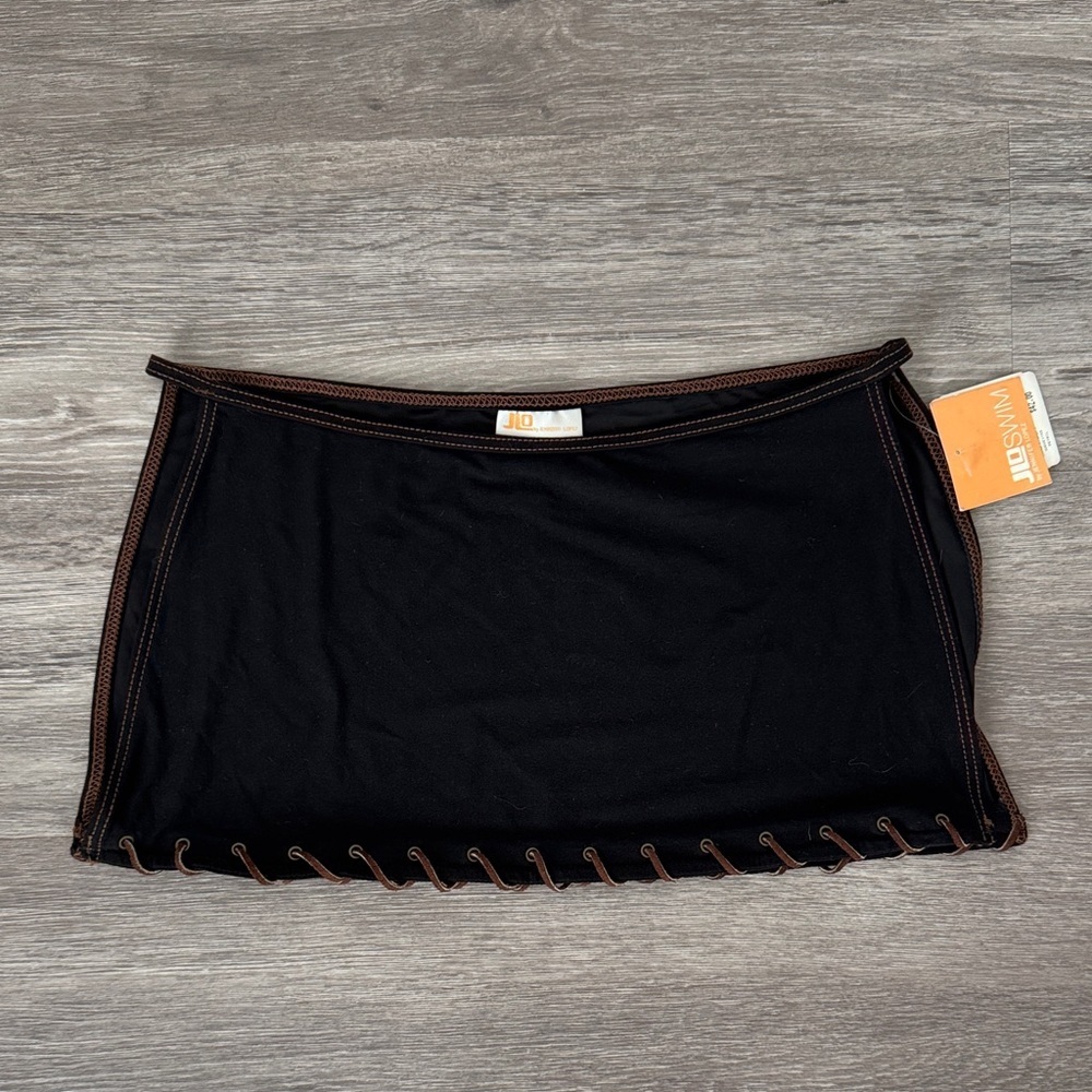 NWT Y2K JLO Swim Brown Western Micro Mini Skirt
